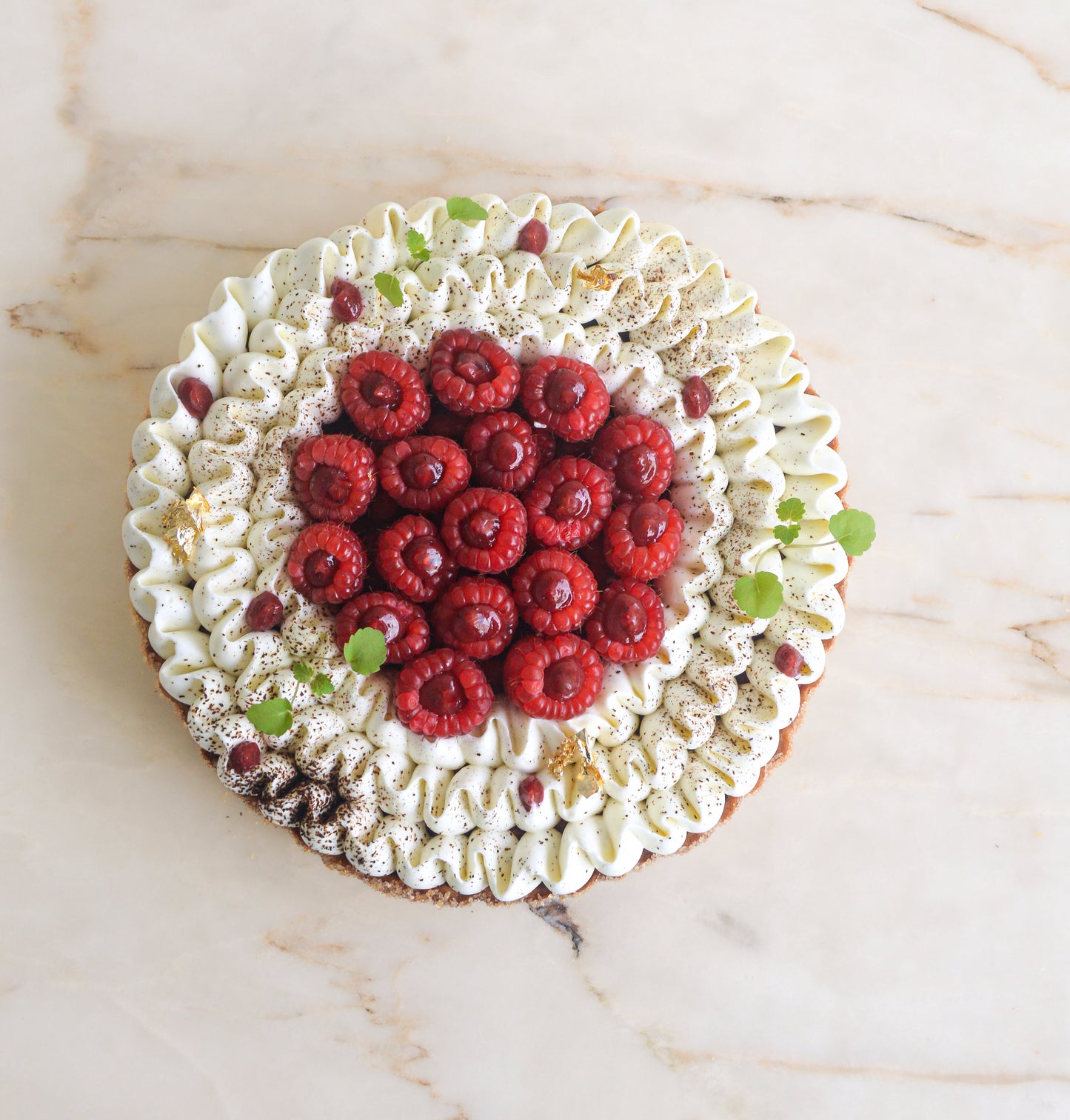 Tarte aux framboises ( 6pers )