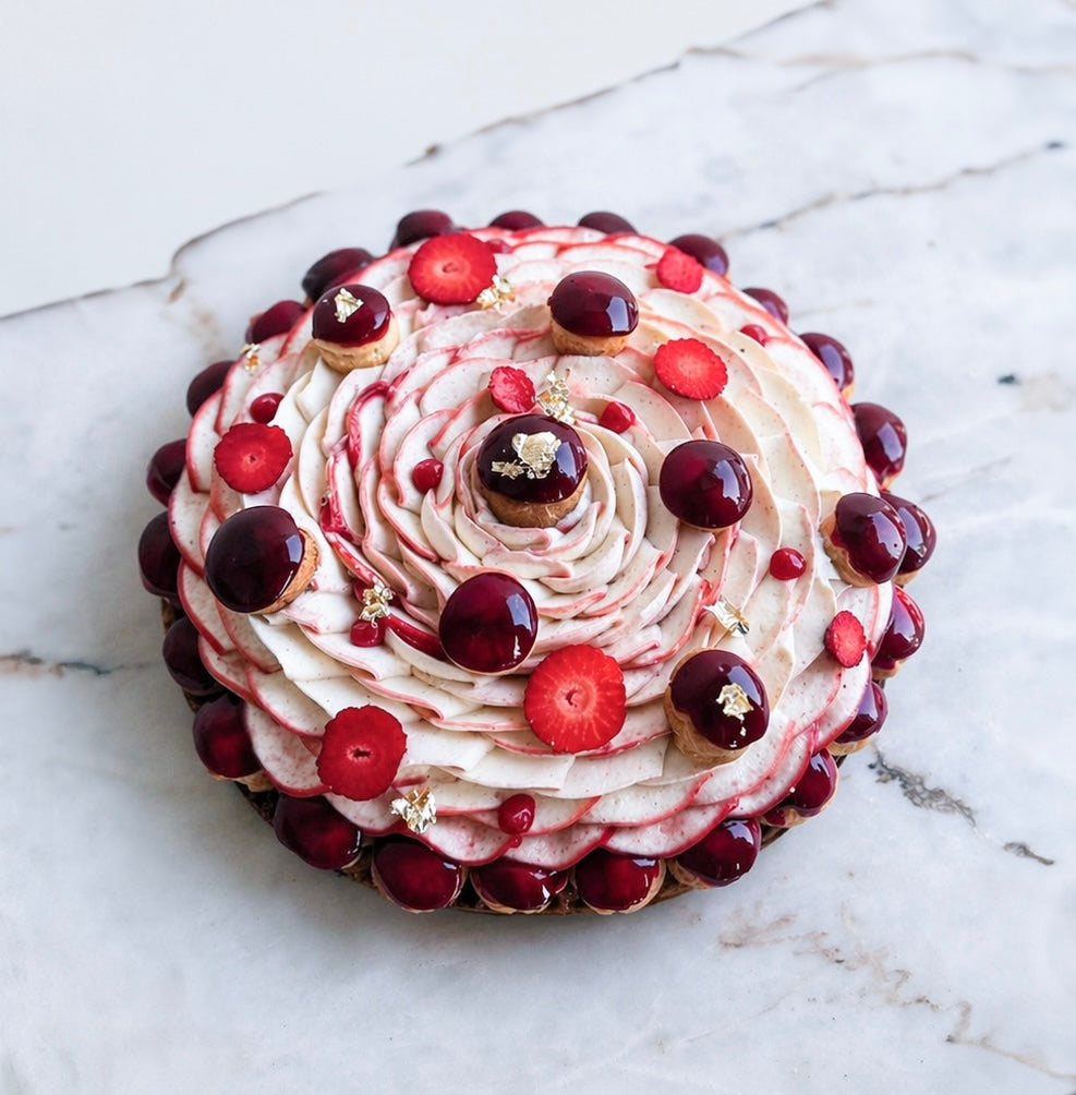 Saint honoré fraise ( 6 pers )