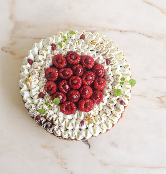 Tarte aux framboises ( 6pers )